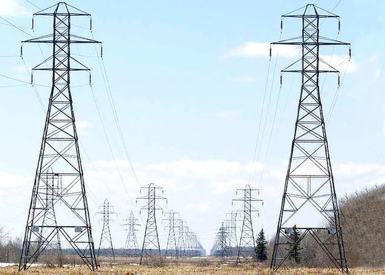 Low Carbon Transmission Steel Tower 55m Self Supporting Distribution Towers