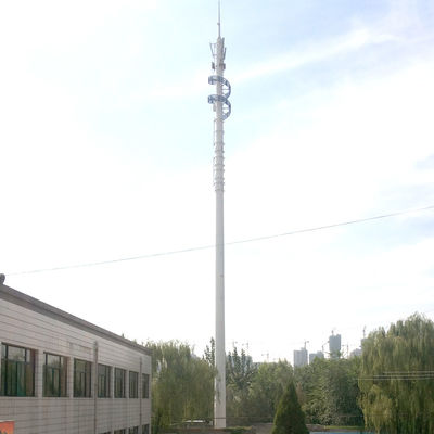 15m 3 Platform Steel Tubular Pole CDMA Galvanized Steel Towers