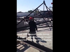 25m 80m Q355 Hot Dip Galvanized Steel Tower 3 Legged Self Supporting